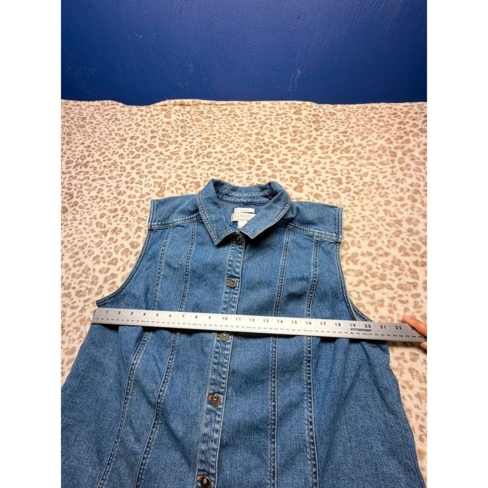 CJ Banks Women's Blue Denim Vest – Size 3X - Picture 5 of 8